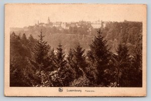 1928 Luxembourg City Panorama Antique Postcard NELS E.A. Schaack