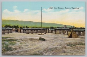 Casper Wyoming~Old Pioneer Fort Casper~Vintage Vehicle~Teepee~Vintage Linen PC