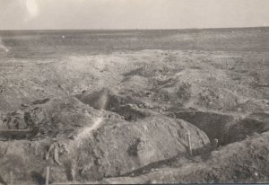 RPPC WWI German Army Trench Battlefield Real Photo Postcard