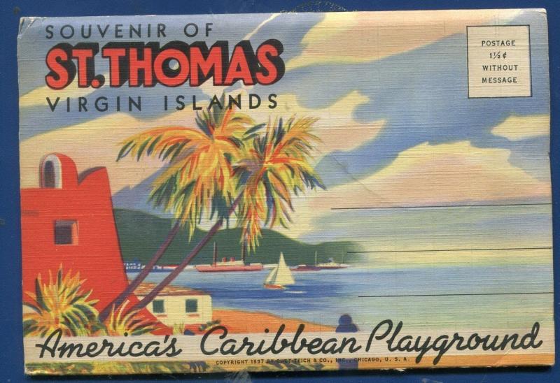 St Thomas Virgin Islands Caribbean souvenir postcard folder #3