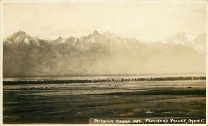 c1910 RPPC Postcard Mission Range Mountains Flathead Valley MT Unposted