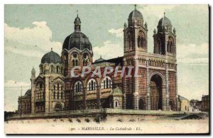 Old Postcard Marseille La Cathedrale