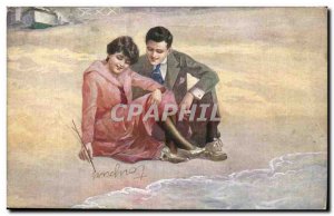 Old Postcard Italy Italia Fantasy Couple