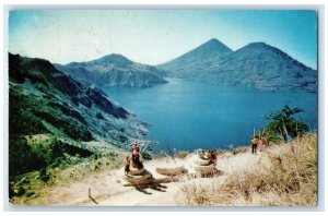 1962 View of Lake Atitlan Guatemala Central America Vintage Posted Postcard