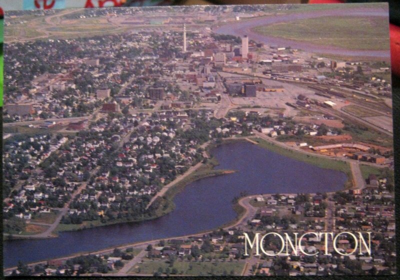 Canada Moncton Aerial View - posted 1988