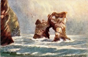 Arched Rock Freshwater Bay IoW United Kingdom Tucks Antique Postcard DB UNP 