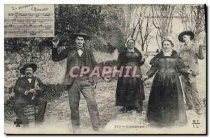 Old Postcard Folklore The Auvergne Bourree