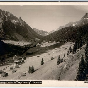 c1910s Gargellen Austria RPPC Ski Resort Ritzenspitzen Birds Eye Real Photo A141