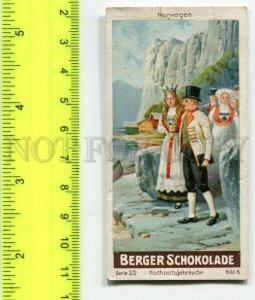 428243 Norway native peoples german ADVERTISING cocoa chocolate BERGER card