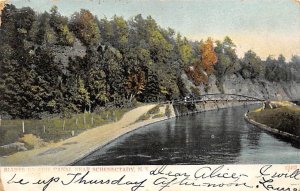 Bluffs on Erie Canal Schenectady, New York, USA 1907 writing on front