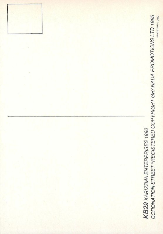 British soap opera actors Granada Television postcard