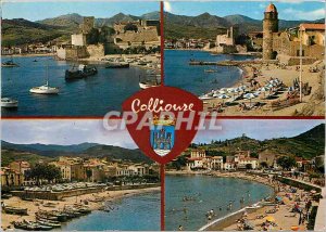 Modern Postcard La Cote Vermeille Collioure Various aspects of the famous Cat...