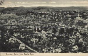 Seymour CT From Castle Rock c1910 Postcard