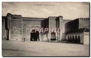 Old Postcard Morocco Meknes Bab el Mansour