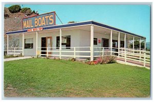 Rouge River Oregon OR Postcard US Mail Boat Office Exterior Scene c1960s Antique