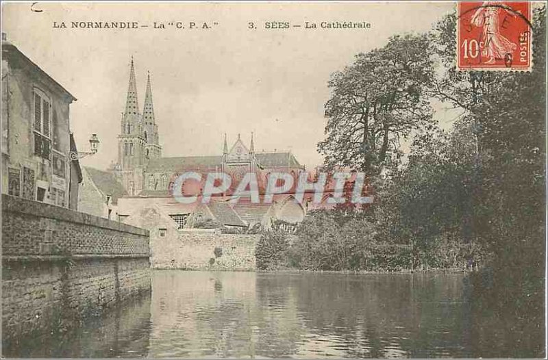 Old Postcard Normandy The C P Sees A La Cathedrale