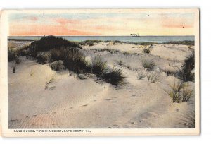 Cape Henry Virginia VA Postcard 1915-1930 Virginia Coast Sand Dunes