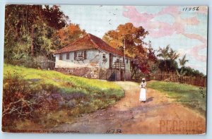 Jamaica Postcard The Post Office Dry Harbour 1910 Unposted Oilette Tuck Art