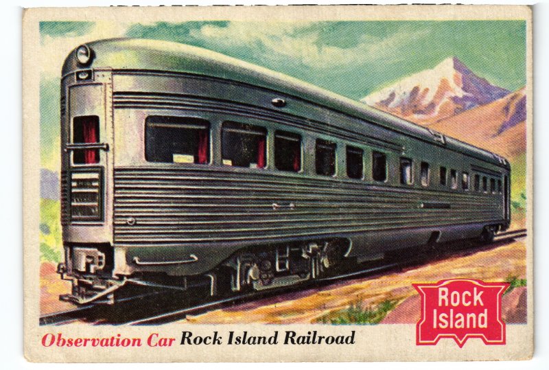 13769 Topps Chewing Gum Card, Railroad Series, No. 77, Rock Island Railroad
