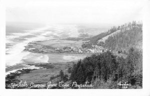  Yachats Oregon from Cape Perpetua rppc am86