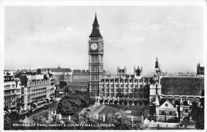 BR79993 houses of parliament and county hall london real photo  uk