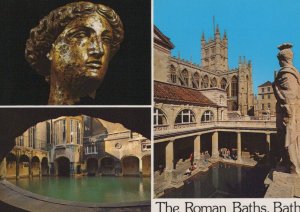 Somerset Postcard - Views of The Roman Baths, Bath   RRR482