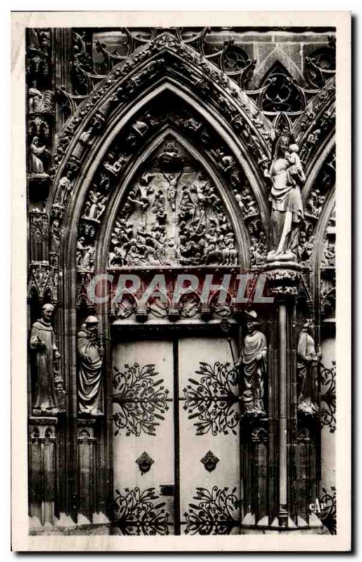 Old Postcard Thann Cathedrale St Thiebault Grand Portal Detail