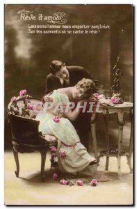 Old Postcard Fantasy Couple DREVE d & # 39amour Let the & # 39amour take us w...