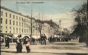 Kristiania Norge Norway Carl Johans Gate USED c1910 Postcard