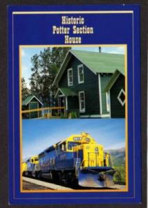 AK Potter Section House & ALASKA Railroad Train No 3015