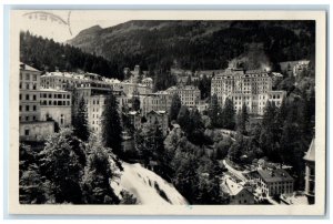 1930 Badgastein Big Tall Buildings High Tauern Mts. Austria RPPC Photo Postcard