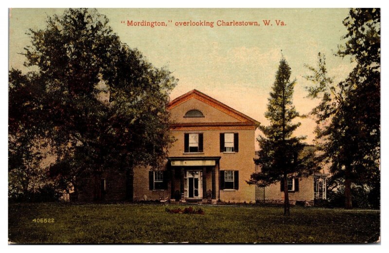 Antique Mordington, Happy Retreat, C. Washington Home, Charles Town, WV Postcard