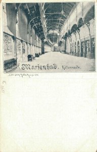 Czech Republic Colonnade Marienbad Mariánské Lázně Vintage Postcard 07.12