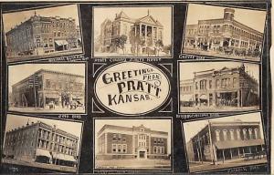 Pratt Kan multi view c1910 Postcard KS031