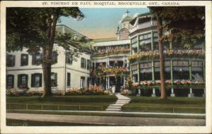 Brockville Ontario St. Vincent De Paul Hospital c1920 Postcard