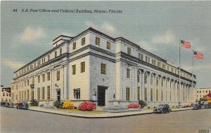 Miami Florida 1940s Postcard US Post Office and Federal Building