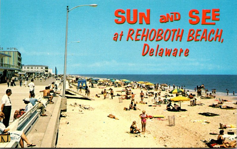 Delaware Rehoboth Beach Sun and See Beach Scene