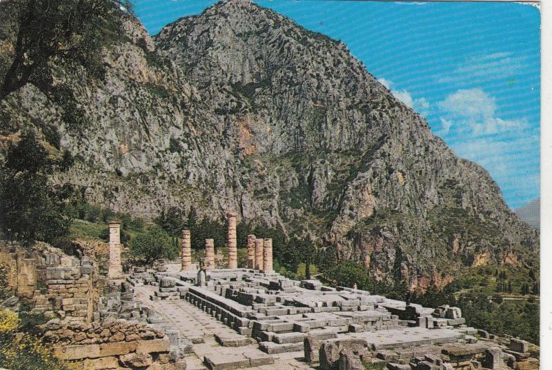 BF25024 delphi apollo s temple  greece  front/back image