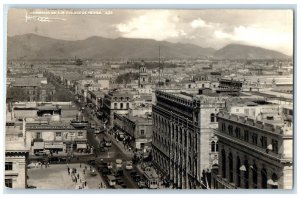 1936 Panorama De La Ciudad De Mexico Posted Vintage RPPC Photo Postcard