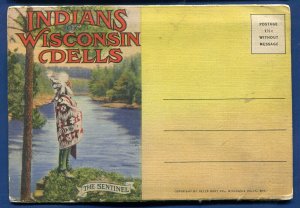 Indians Wisconsin Dells Postcard Folder