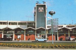 Entrance Christchurch International Airport NZ New Zealand Old Cars Postcard D22