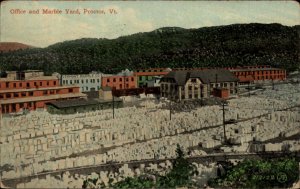 Proctor Vermont VT Marble Yard Mining Birdseye View 1900s-10s Postcard