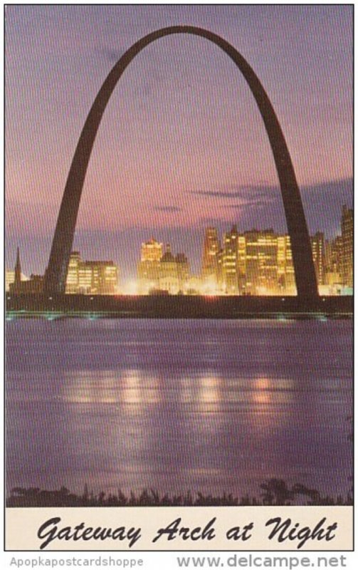 Missouri Saint Louis Gatewat Arch At Night