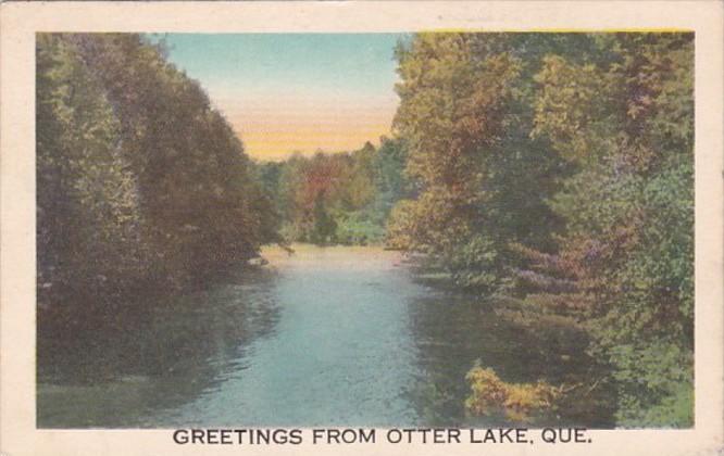 Canada Quebec Greetings From Otter Lake 1949