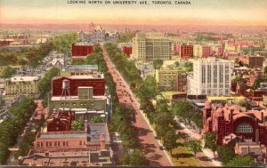 Canada Toronton Aerial View Looking North On University Avenue 1949