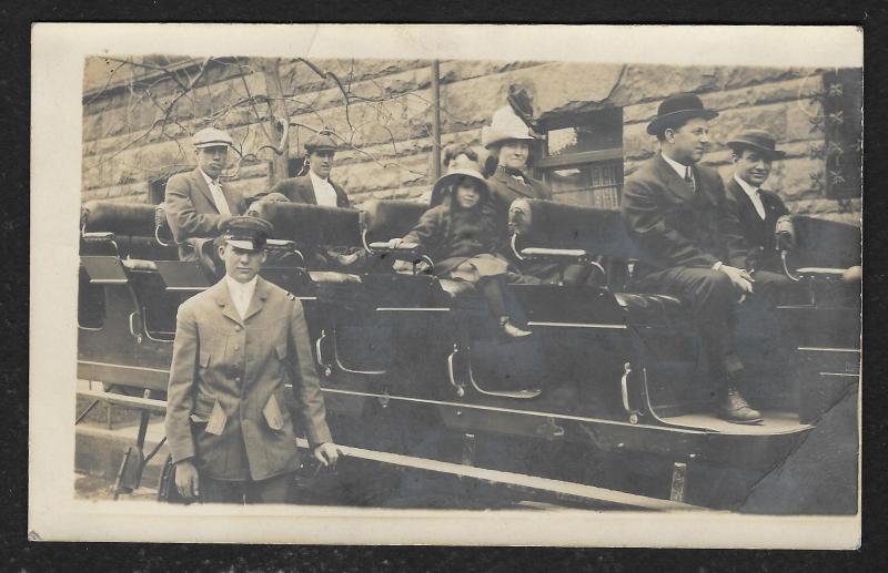 People in Touring Trolley Company Car Denver Colorado RPPC Unused c1910s