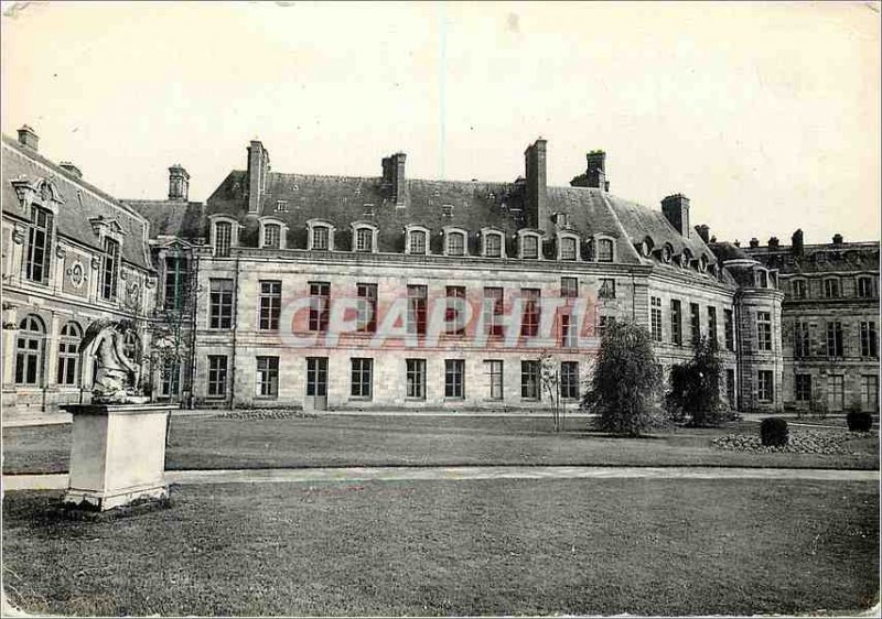 Modern Postcard Palace of Fontainebleau Chateau seen from Diana Garden