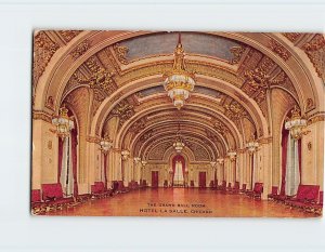 Postcard The Grand Ball Room, Hotel La Salle, Chicago, Illinois