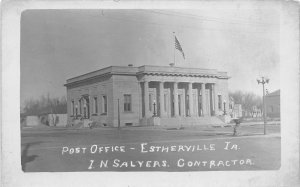 J10/ Estherville Iowa RPPC Postcard c1910 Post Office I.N. Salyers 28