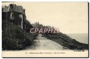 Old Postcard Villers sur Mer Street Foulens